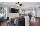 Spacious living room with built-in entertainment center and multiple columns at 1255 Horseshoe Bnd, Mount Pleasant, SC 29464
