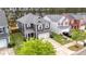 Aerial view of home showcasing its landscaped front yard and its location within the neighborhood at 143 Basket Grass Ln, Summerville, SC 29486
