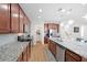 Modern kitchen with granite countertops, stainless steel appliances, and ample cabinet space at 143 Basket Grass Ln, Summerville, SC 29486