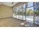 Relaxing screened porch with a pool view at 150 Sugar Magnolia Way, Charleston, SC 29414