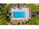 Overhead aerial view of community pool with chairs and trees providing a relaxing outdoor area for residents at 1700 Paradise Lake Dr, Mount Pleasant, SC 29464