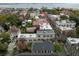 Aerial view of residential neighborhood with a view of the Charleston harbor at 2 Bedons Aly, Charleston, SC 29401