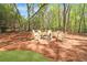Spacious backyard with a fire pit and circle of Adirondack chairs for entertaining at 2111 Nicholas David Path, Johns Island, SC 29455