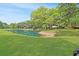 Scenic view of a community pond with lush green grass and mature trees surrounding the tranquil water at 2111 Nicholas David Path, Johns Island, SC 29455