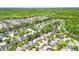 Aerial view of a residential neighborhood surrounded by lush green forests, showcasing community living at 225 Silverwood Ln, Summerville, SC 29485