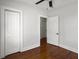 A bedroom offers a closet and access to additional rooms in the house at 2313 Kent Ave, North Charleston, SC 29405