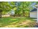 Backyard features a lawn and plenty of trees that offer shade at 301 Huntington Ct, Hanahan, SC 29410