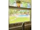 A view from the kitchen of the lush backyard and refreshing private pool area at 307 Fairington Dr, Summerville, SC 29485