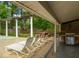 Covered poolside patio area with a grill and outdoor seating at 307 Fairington Dr, Summerville, SC 29485