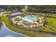 Community pool area with a lazy river, splash pad, and various seating options at 337 Pine Crest View Dr, Summerville, SC 29486