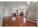 Spacious Living Room with staircase and hardwood flooring at 364 Deep River Rd, Summerville, SC 29486
