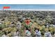 Aerial view showcases the property's location near Beach Club and the ocean at 410 Ocean Oaks Ct, Kiawah Island, SC 29455