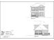 Home plans showing front and rear exterior elevations at 4209 Royal Harbor Rd, Hollywood, SC 29449