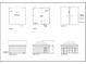 This garage plan includes a slab plan, floor plan, roof plan and right, front and rear elevations at 4209 Royal Harbor Rd, Hollywood, SC 29449