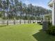 Lush green backyard with a wooden fence and vibrant landscaping with mature trees, creating a serene outdoor space at 4310 Cotton Flat Rd, Summerville, SC 29485