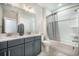Bathroom featuring double vanity and shower/tub combo at 4332 John Hatch Dr, Johns Island, SC 29455