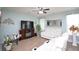 Inviting living room features modern furniture, ceiling fan, luxury vinyl plank flooring, and neutral paint at 470 Spectrum Rd, Summerville, SC 29486