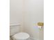 Powder room with white toilet and gold toilet paper holder at 5035 Gum Tree Ln, Johns Island, SC 29455