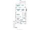Detailed floor plan showing layout of rooms, including kitchen, living room, bedroom, and screened deck at 5035 Gum Tree Ln, Johns Island, SC 29455