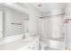 Clean bathroom featuring a shower-tub combo and vanity with a large mirror at 712 Bent Hickory Rd, Charleston, SC 29414