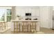 Bright kitchen with white cabinetry, modern appliances, a center island with seating, and contemporary design at 98 French Garden Cir, Summerville, SC 29486