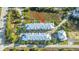 Overhead view of colorful townhomes near marsh and waterways offering serene waterfront living at 1011 Lighterman Way, Charleston, SC 29412