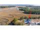 Aerial view of a charming property with a backyard pool oasis, nestled in a serene natural setting near the marsh at 1075 Avenue Of Oaks, Charleston, SC 29407