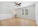 Spacious bonus room with hardwood floors, ceiling fan, recessed lights and plenty of natural light at 113 Grimball St, Summerville, SC 29486
