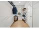 Modern walk-in closet features white wire shelving, and hardwood flooring, offering ample storage at 113 Grimball St, Summerville, SC 29486