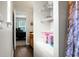 Hallway with a linen closet and a bedroom in the background at 1314 Garland St, North Charleston, SC 29420