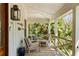 Charming front porch with comfortable seating, wood floors, and stylish decor at 1316 Thompson, Sullivans Island, SC 29482
