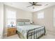 Cozy bedroom with natural light, a ceiling fan, and neutral decor at 144 Sandy Bend Ln, Summerville, SC 29486