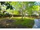 Spacious backyard featuring mature trees and lush green grass at 147 Musket Loop, Summerville, SC 29483