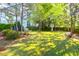 Large grassy backyard featuring lush trees providing shade and privacy at 147 Musket Loop, Summerville, SC 29483