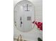 Modern bathroom featuring herringbone tile shower with black fixtures, and decorative accents at 1504 Galloway Ln, Charleston, SC 29412
