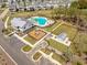 Aerial view showcasing the community pool, playground, and amenities, set within a well-planned neighborhood at 1537 Cultivation Ln, Mount Pleasant, SC 29466