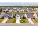 Neighborhood aerial shot showing well-maintained homes, green lawns, and manicured landscaping at 163 Cypress Plantation Rd, Moncks Corner, SC 29461