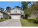 Charming two-story home with stone accents, attached two car garage, and a well maintained lawn at 1723 Indaba Way, Charleston, SC 29414