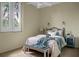 Serene bedroom with wood floors, soft lighting, and a window with a picturesque outdoor view at 2 Leone Ln, Hanahan, SC 29410