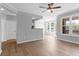 Bright, open-concept living space with hardwood floors and natural light at 2221 Chatelain Way, Mount Pleasant, SC 29464