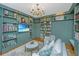 Comfortable living room with built-in shelves, entertainment center, and stylish decor at 2629 Goldbug Ave, Sullivans Island, SC 29482