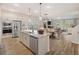 Modern kitchen with stainless steel appliances and a spacious island at 265 Lucca Dr, Summerville, SC 29486