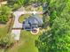 Breathtaking aerial view of an estate featuring expansive lawns and circular driveway at 349 Mentor Rd, Summerville, SC 29483