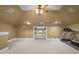 Large bonus room with high ceilings, recessed lights, and exercise equipment at 349 Mentor Rd, Summerville, SC 29483