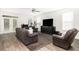 Comfortable living room featuring hardwood floors, modern furniture, and natural light at 3718 Sandy Gate Ln, Mount Pleasant, SC 29466
