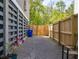 Fenced side yard of home, offering privacy and functionality at 3718 Sandy Gate Ln, Mount Pleasant, SC 29466