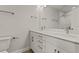 Bathroom features a double sink vanity with quartz counters and sleek fixtures at 503 Fiskdale Cir, Summerville, SC 29486