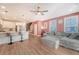 Open-concept living area flows seamlessly into the kitchen, featuring a modern color palette at 518 Green Fern Dr, Summerville, SC 29483