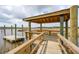 Waterfront gazebo with wooden walkway offering serene views and access to the water at 545 Towles Crossing Dr # 29455, Johns Island, SC 29455