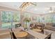 Comfortable dining room featuring a wooden table, natural light, and seamless access to the living room at 1010 Deep Gap Rd, Ridgeville, SC 29472